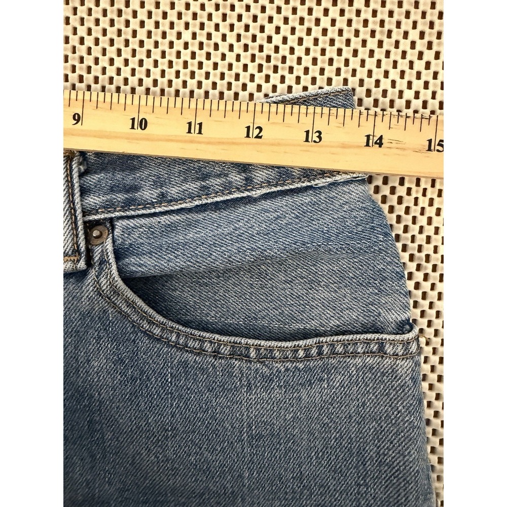 VTG Levis Cutoff Jean Shorts S Cheeky Raw Hem DIY Shortie Boho Festival Beach - Picture 9 of 12